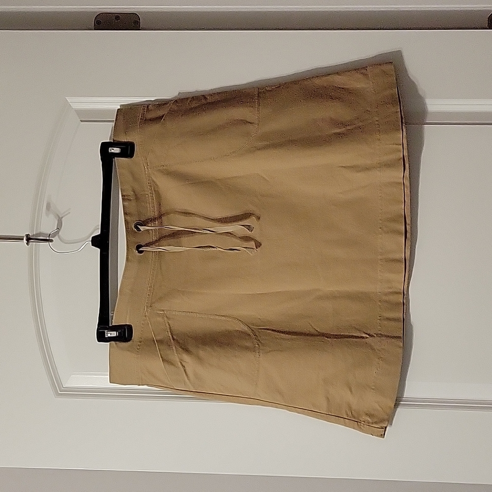 Brown cotton mini skirt
